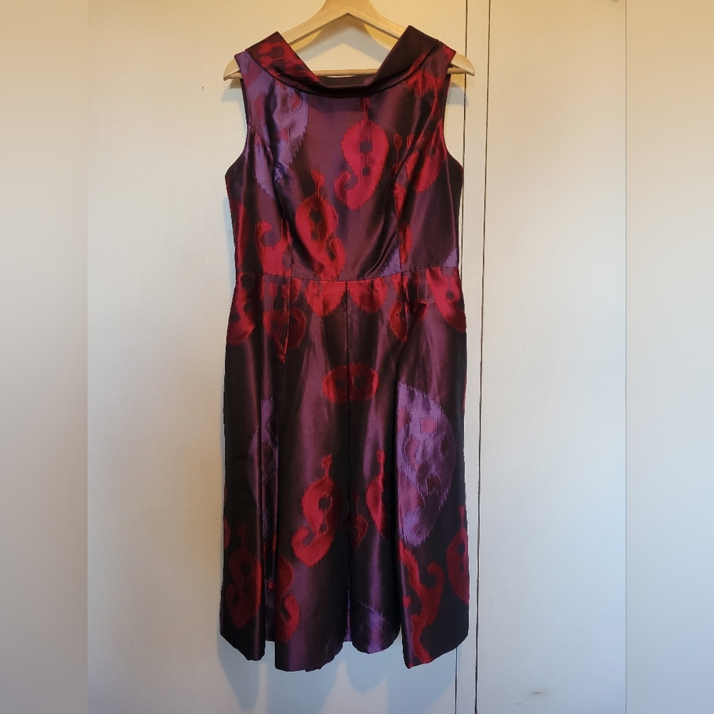 Purple Silk Cocktail Dress